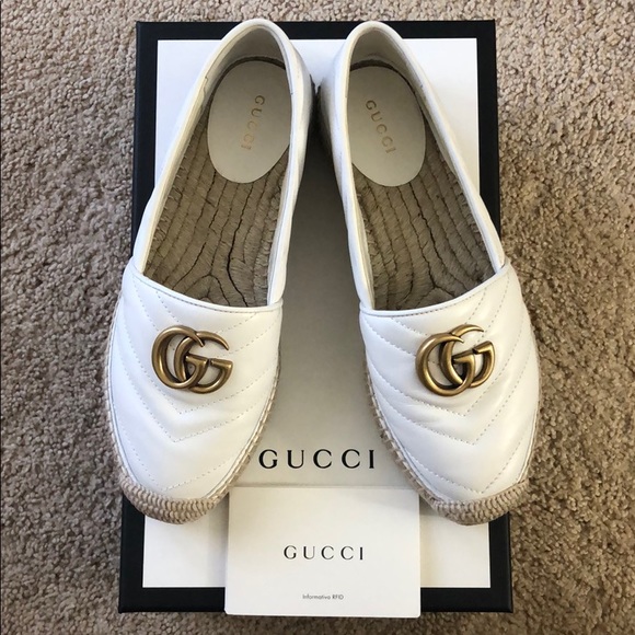 100% Authentic Gucci Espadrille White Size 36.5 - Picture 4 of 7
